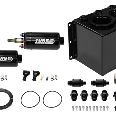 Zbiornik Paliwa Swirl Pot 3L TurboWorks na 2 pompy 300LPH + listwa (w zestawie) Czarny