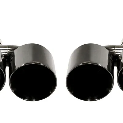 Końcówka Tłumika 101mmx2 wejście 70mm Black Chrome Zestaw