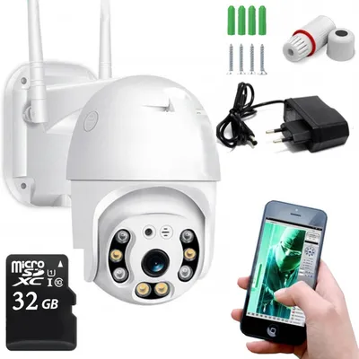 Kamera ip obrotowa full hd wifi zewnętrzna 5mp 32gb