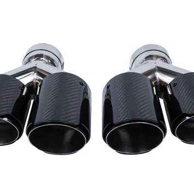 Końcówka Tłumika Typ:08 89mmx2 wejście 70mm Carbon Gloss Zestaw
