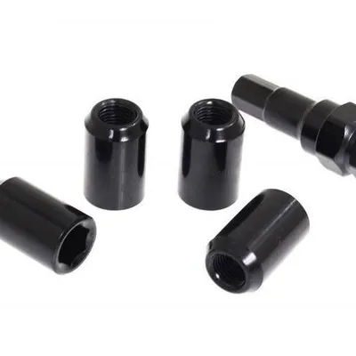 Nakrętki przelotowe M12x1.25 L:32mm Czarne