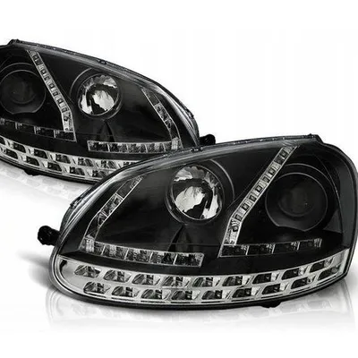 Reflektory przednie VW Golf V BLACK DAYLIGHT
