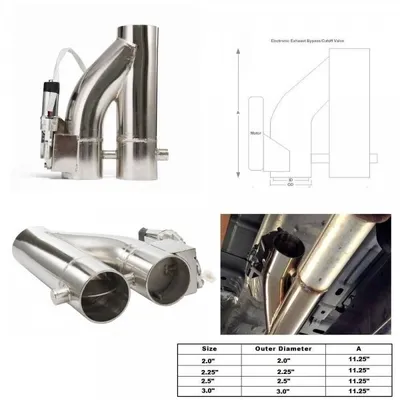 Przepustnica do wydechu Y-pipe / dwa motylki 2,5"