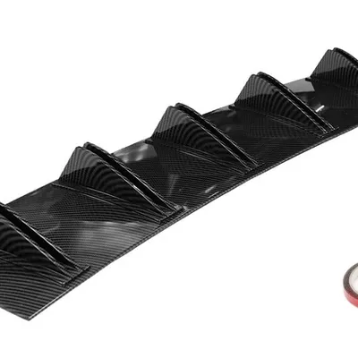 Uniwersalny dyfuzor tylnego zderzaka Black Carbon look