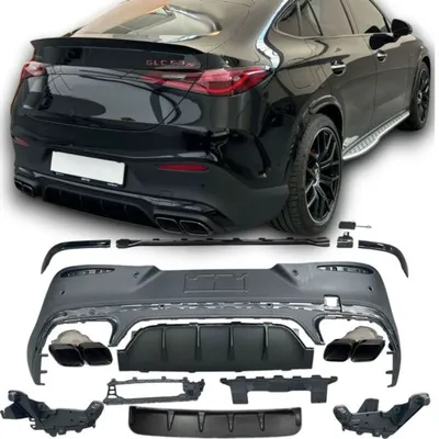 Dyfuzor mercedes c254 glc coupe 2x2 black
