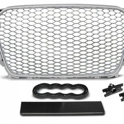 Grill przedni Audi A4 B8 RS-TYPE Srebrny matowy