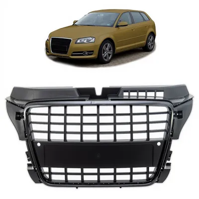 Grill sportowy Gloss Black  AUDI A3 (8P) Sportback Hatchback Cabrio Facelift 2008-2012
