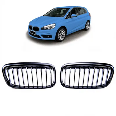 Grill sportowy pojedyncze żeberka Matt Black BMW 2 F45 przed liftem 2014-2018
