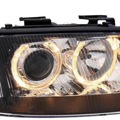 Lampy przednie reflektory Audi A6 C5 BLACK SOCZEWK