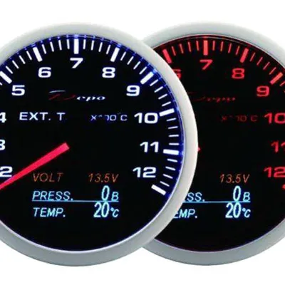 ZEGAR DEPO WA 60mm - 4w1 Exhaust Temp, Volt, Oil Press, Temp
