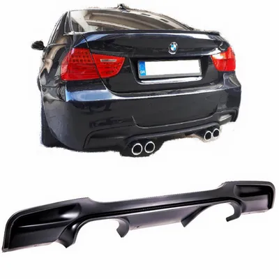 Tylny dyfuzor Matt Black BMW 3 E90 E91 2005-2011