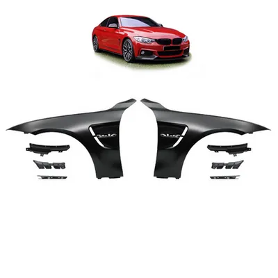 Zestaw błotników przednich z bocznymi otworami wentylacyjnymi Black BMW 4 F32 F33 F36 2013-obecnie