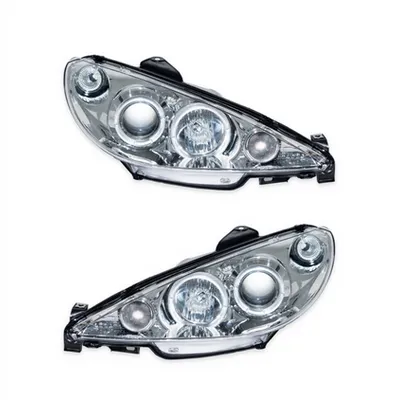 Zestaw Lamp Halogenowych Projector Chrome PEUGEOT 206 CC SW 1998-2012