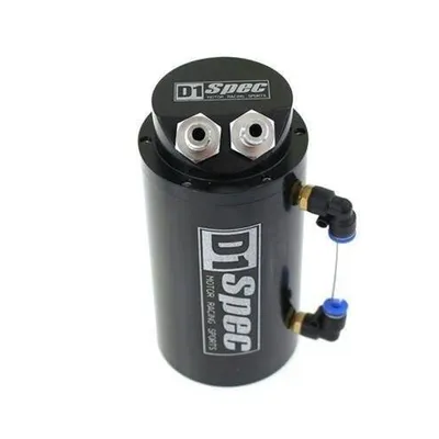 Oil catch tank 0.7L 9mm D1Spec Black Replica
