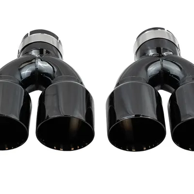 Końcówka Tłumika Typ:36 101mmx2 wejście 70mm Black Chrome Zestaw