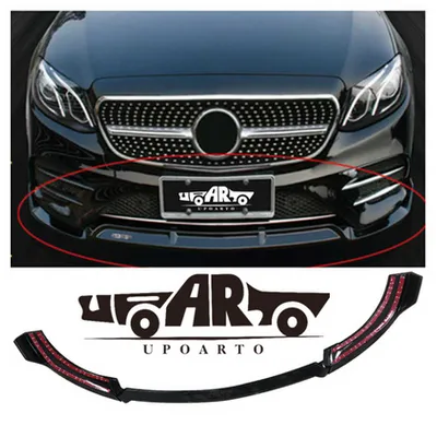 Dokładka przedniego zderzaka Gloss Black MERCEDES E-Class W213 C238 S213 A238 przed liftem 2016-2020