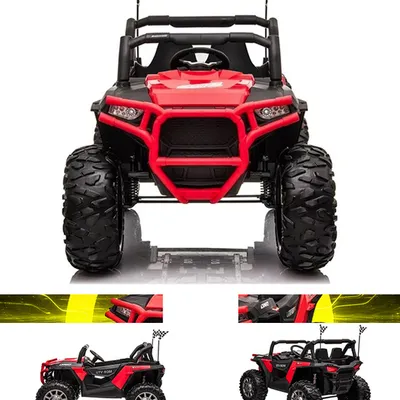 Jeep buggy na akumulator terenowy duży led usb mp3 aux pilot 3 silniki