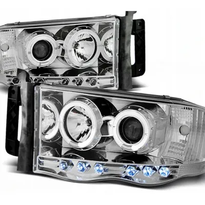 Lampy Reflektory Nowe Dodge Ram 02-06 Ringi Chrome