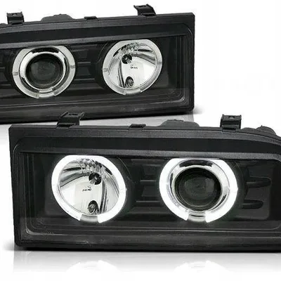 Lampy reflektory Vw Corrado 88-95 ringi black