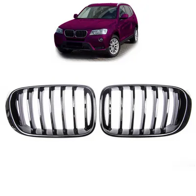 Grill BMW X3 F25 X4 F26 pojedyncze żeberka Gloss Black