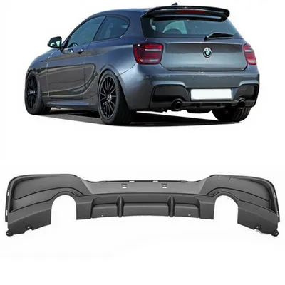 Tylny dyfuzor Matt Black BMW 1 F20 F21 przed liftem 2011-2015