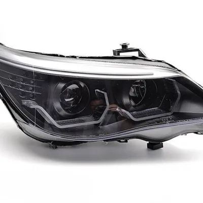 Reflektory ANGEL EYES LED 3D BLACK do BMW E60 E61 03-07