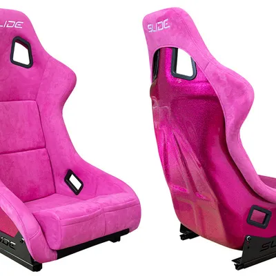 Fotel sportowy SLIDE KS2 Premium Pink Welur Bright Pink Glitter