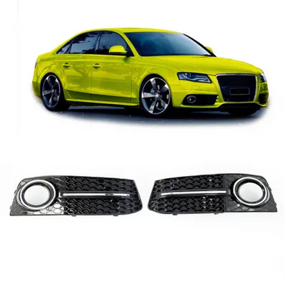 Ramki do halogenów Chrome & Black AUDI A4 B8 przed liftem 2008-2011