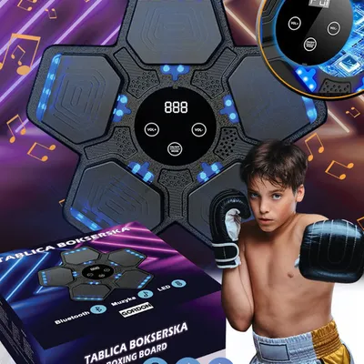 Tablica bokserska inteligentna ścienna elektoniczna trenażer muzyka bluetooth licznik regulacja głośności do treningu ćwiczeń boksu