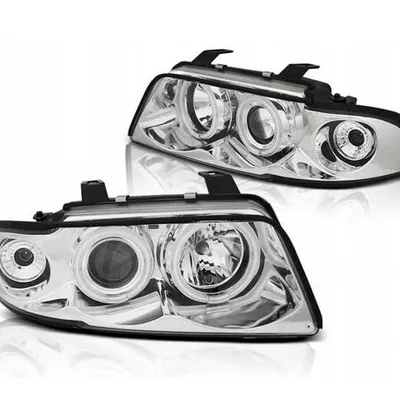 Lampy soczewkowe audi a4 b5 94-98 chrom ringi ccfl