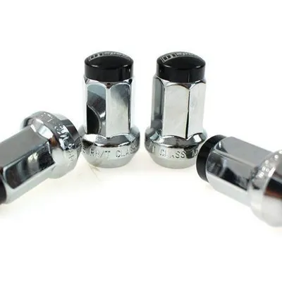 Nakrętki M12x1.5 Stal 30mm D1Spec Orginal Silver/Black Stożek