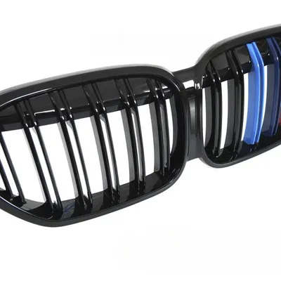 Grill Sport Glossy Black Tri-Colour Double Bar do BMW X1 F48 LCI 2020–2022