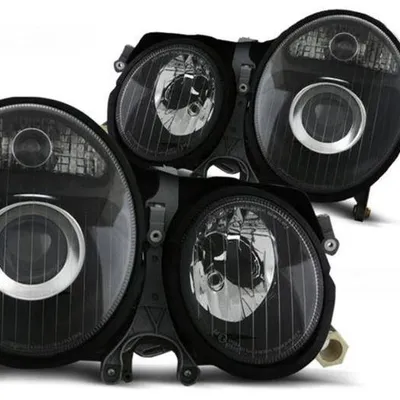 Lampy przednie Mercedes W210 E-Klasa 99-02 black