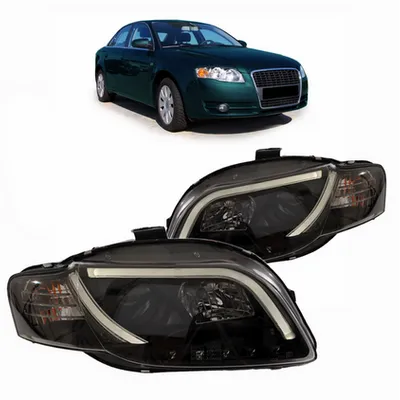 Zestaw Lamp Halogenowych Black DRL AUDI A4 B7 A4 B7 2005-2008