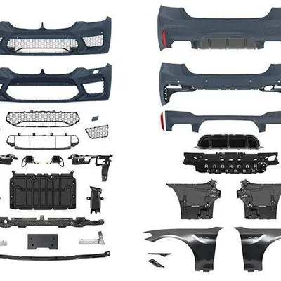 Body kit bmw g30 look m5 pdc park sra acc + błotni