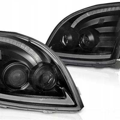 Lampy przednie TOYOTA LAND CRUISER 120 03-09 BLACK