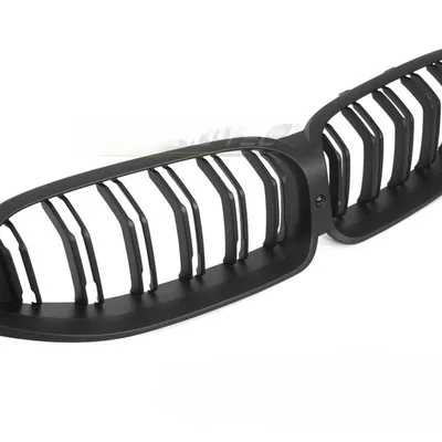 Grill BMW G14 / G15 2018–2022 Sport Matt Black Double Bar z miejscem na kamerę