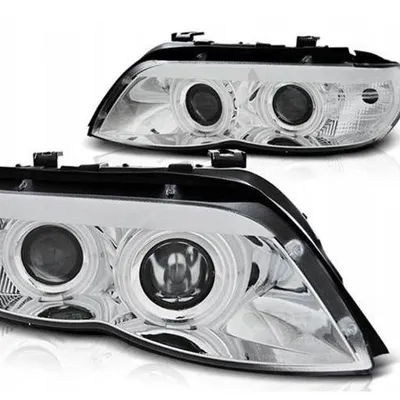 Lampy przednie Bmw X5 E53 03-06 chrome ringi xenon