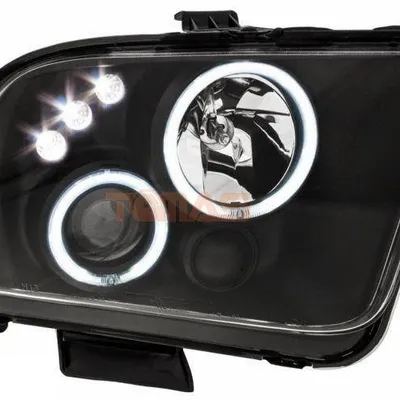 Lampy przednie reflektory Ford Mustang Ringi Black