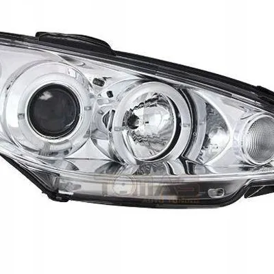 Reflektory przednie Peugeot 206 CHROM RINGI