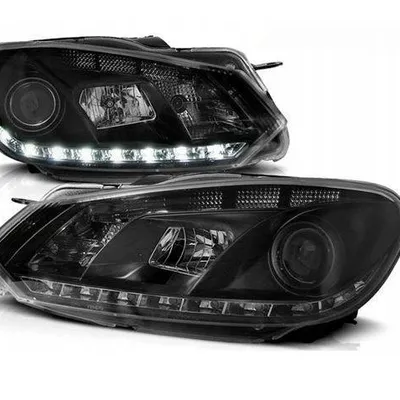 Reflektory przednie VW Golf VI BLACK DAYLIGHT