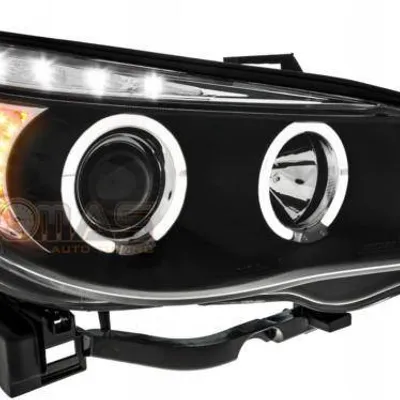 Reflektory Lampy przednie BMW E60/E61 BLACK RINGI