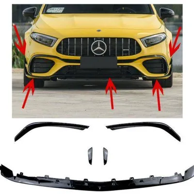 Przednie spoiler mercedes w177 glossy black amg