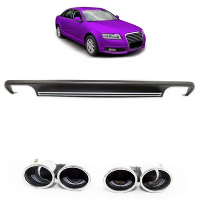 Tylny dyfuzor wraz z końcówkami wydechu AUDI A6 C7 przed liftem 2011-2015