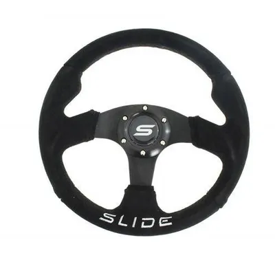 Kierownica SLIDE 320mm offset:0mm Zamsz Black