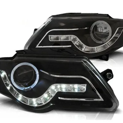 Reflektory przednie VW Passat B6 3C BLACK DAYLIGHT