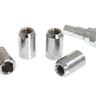 Nakrętki przelotowe M12x1.5 L:32mm Srebrne