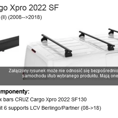 Bagażnik dachowy dedykowany Citroën Berlingo II