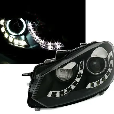 Lampy p. dayline vw golf 6 drl czarne