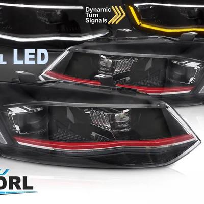 Lampy przednie reflektory FULL LED Red DRL Dynamic kierunkowskaz VW Polo 6R 2009-2017